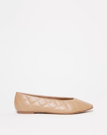 Draconia Pointed Toe Flat Ballerina - Wide Fit (E)