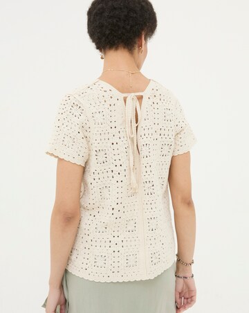 FatFace Patchwork Crochet Tee