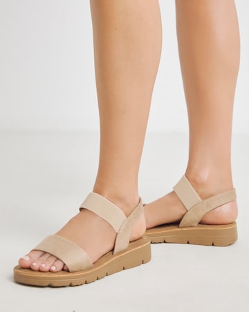 Simply Be Vanya Stretchy Strap Sandals - Extra Wide Fit (EEE)