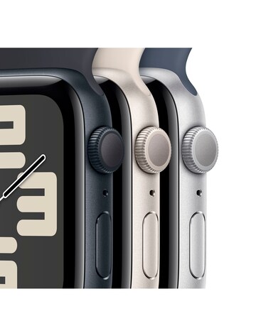 Apple Watch SE GPS 44mm Silver Aluminium Case, Winter Blue Sport Loop