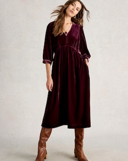 White Stuff Lucy Velvet Dress