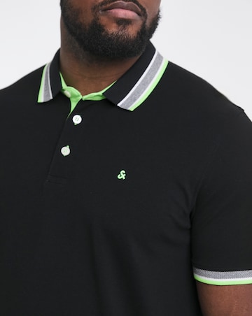 Jack & Jones Premium Paulos Tipped Polo - Black
