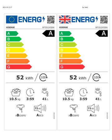 Hisense 5S Series WF5S1045BW WiFi-enabled 10kg Washing Machine - White