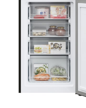 Hoover HOCT3L517EBK 55 x 175cm Low Frost Fridge Freezer - Black