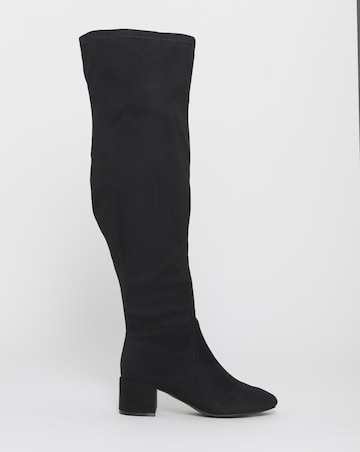 Amina Over The Knee Stretch Boots - Wide Fit (E) & Super Curvy Calf