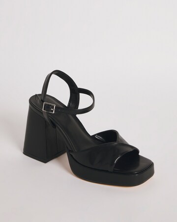 Tara Twist Front Platform Heeled Sandals - Extra Wide Fit (EEE)