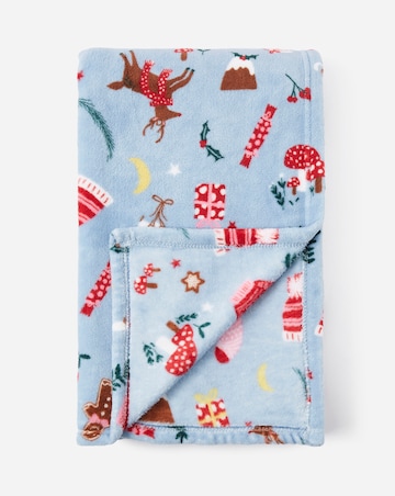 Festive Gingerbread Fleece Throw