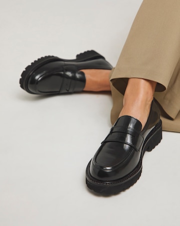 Anthology Elana Premium Leather Chunky Loafer - Standard Fit (D)