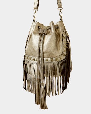 Joe Browns Gold Rush Metallic Suede Bag
