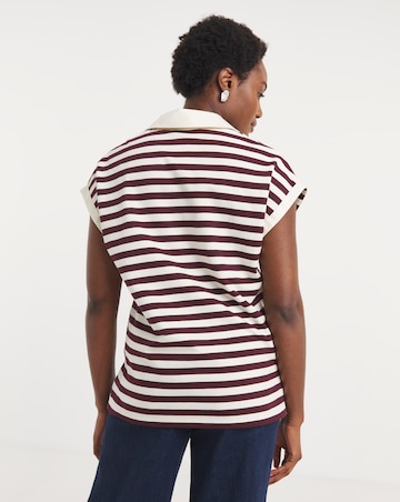 Stripe Collared Rugby Top