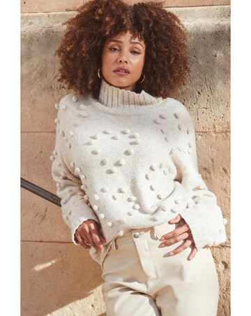 Sosandar Bobble Heart Jumper