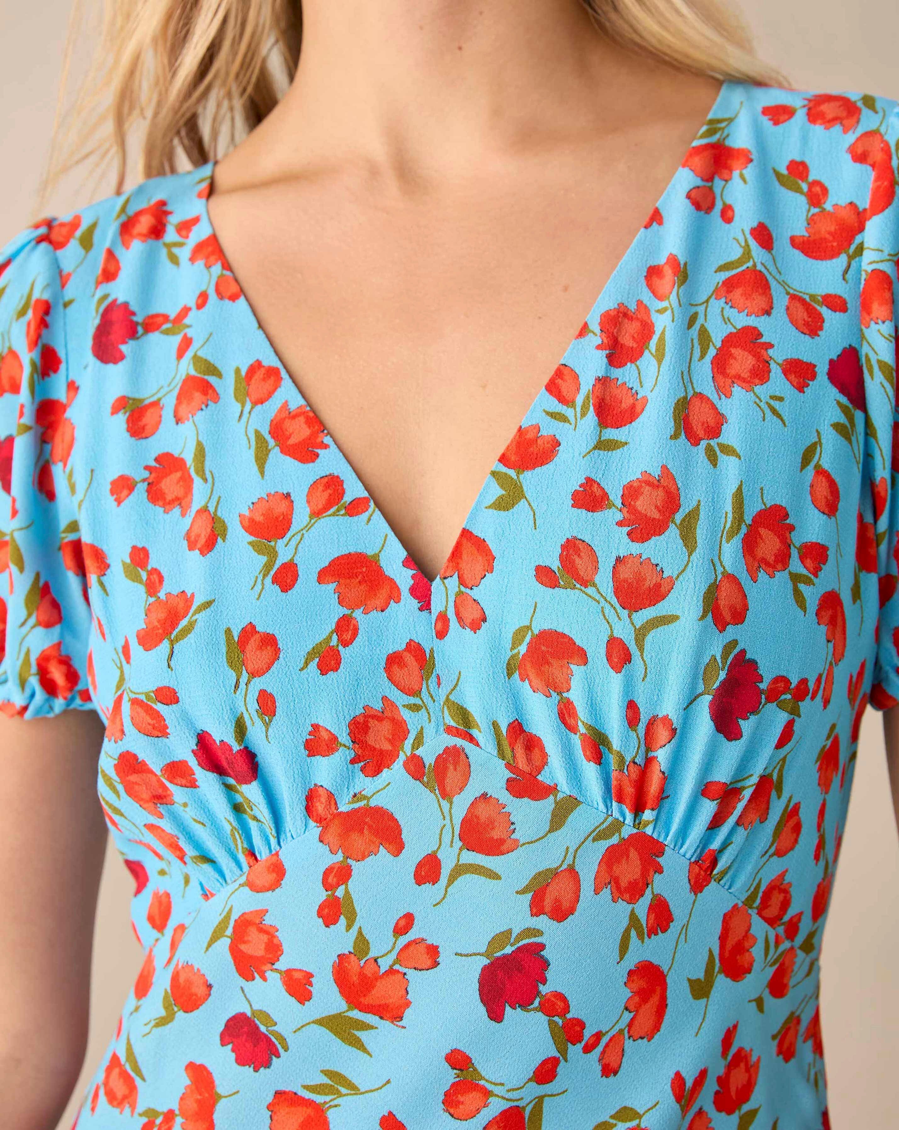 Ro&Zo Red Tulip Print Moroccan Dress | JD Williams