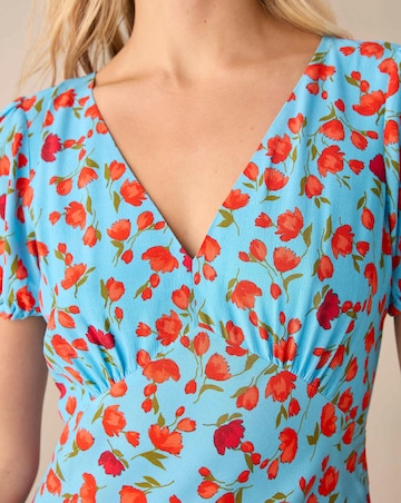 Ro&Zo Red Tulip Print Moroccan Dress