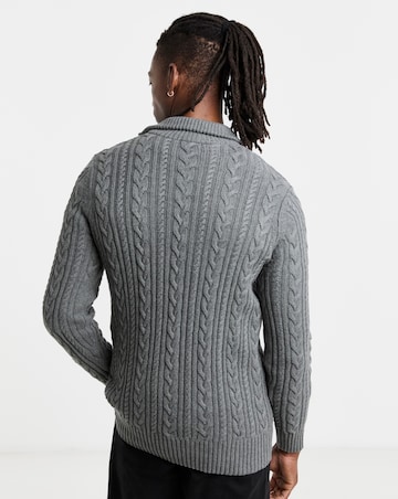 Cable 1/4 Zip Neck Jumper
