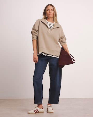 Anthology Rib Mix Half Zip Sweatshirt