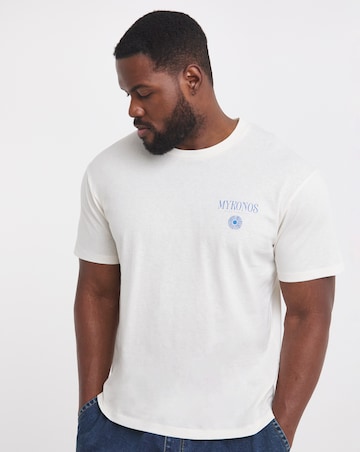 Jack & Jones Mykonos Back Graphic T-Shirt - Cream
