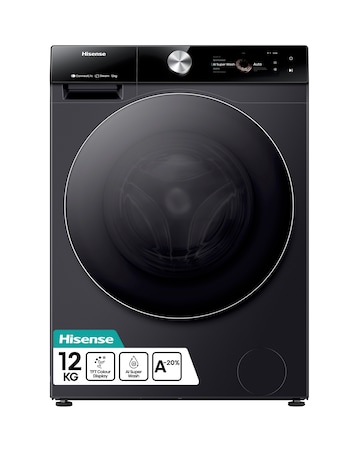 Hisense 7 Series WF7S1247BB AI Wifi-enabled 12kg 1400 spin Washing Machine Black