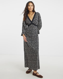 Lace Insert Tea Dress