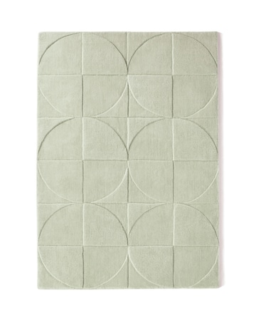 Penny Carved Circles Woollen Rug