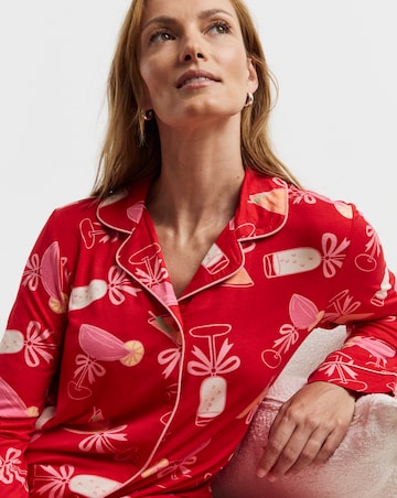 Pretty Secrets Cocktail Print Revere Pyjama Set