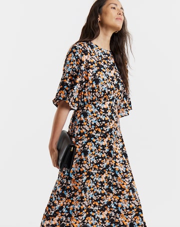 Angel Sleeve Tea Dress