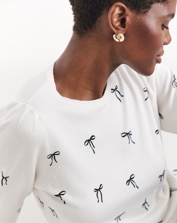 Spot Print Crew Neck Jumper