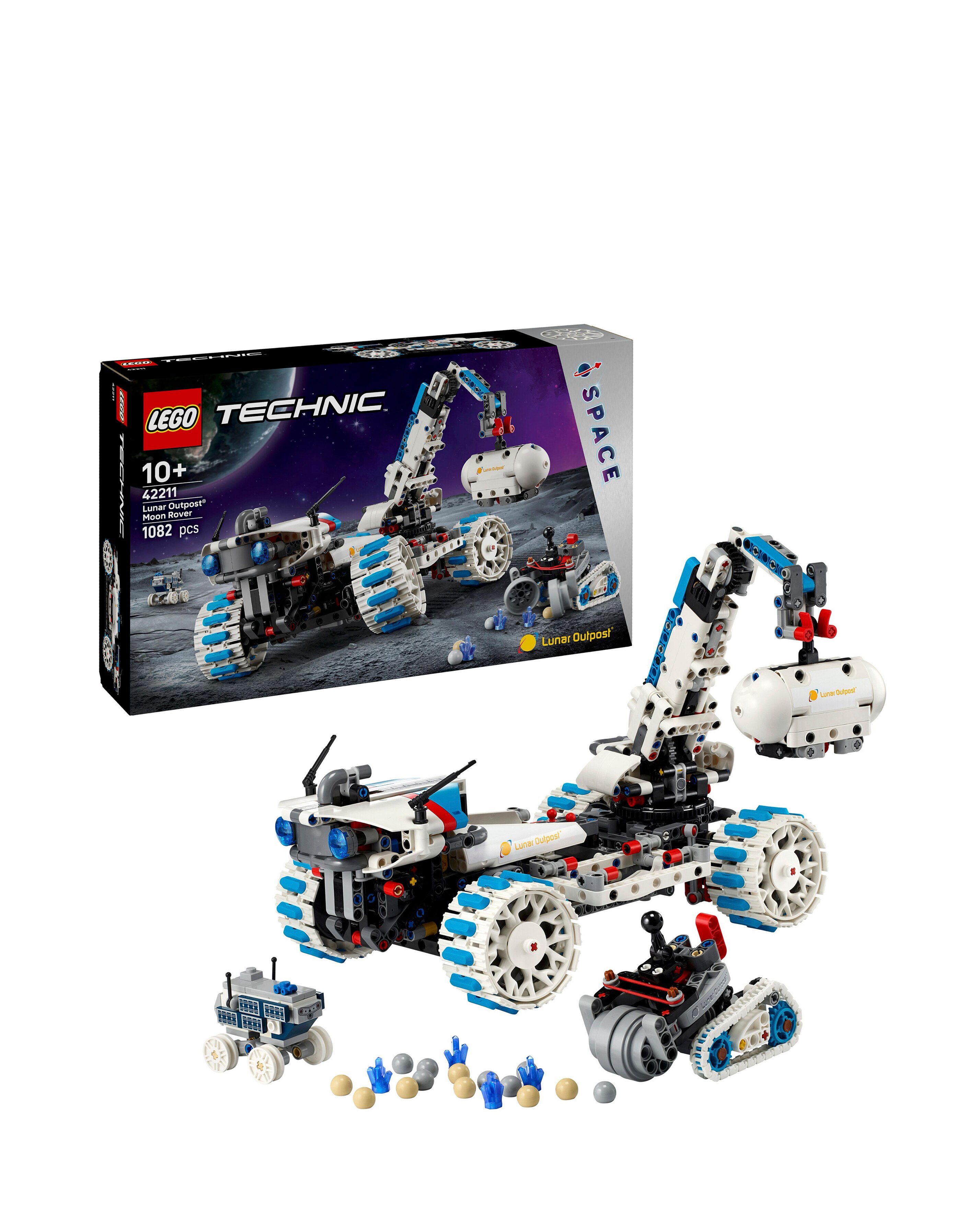 LEGO Technic Lunar Outpost Moon Rover Space Vehicle, STEM Toy 42211