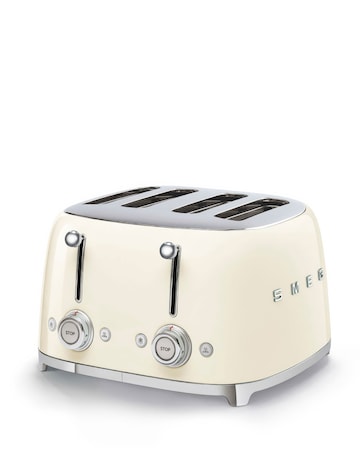 Smeg Kettle and 4 Slice Toaster Cream