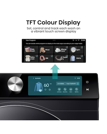 Hisense 7 Series DH7S107BB AI Wifi-enabled 10kg Heat Pump Tumble Dryer - Black