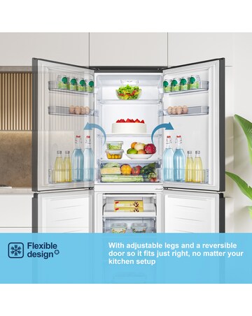 Fridgemaster MC55240EB 174cm 50/50 Fridge Freezer Black