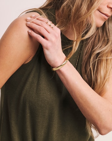 Anthology Rib Crew Neck Linen Tank