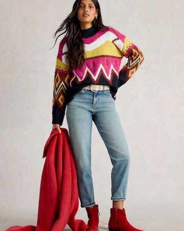 White Stuff Alice Abstract Jumper