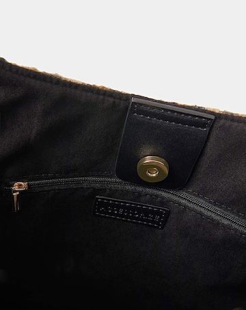 Accessorize Leopard Print Teddy Shoulder Bag