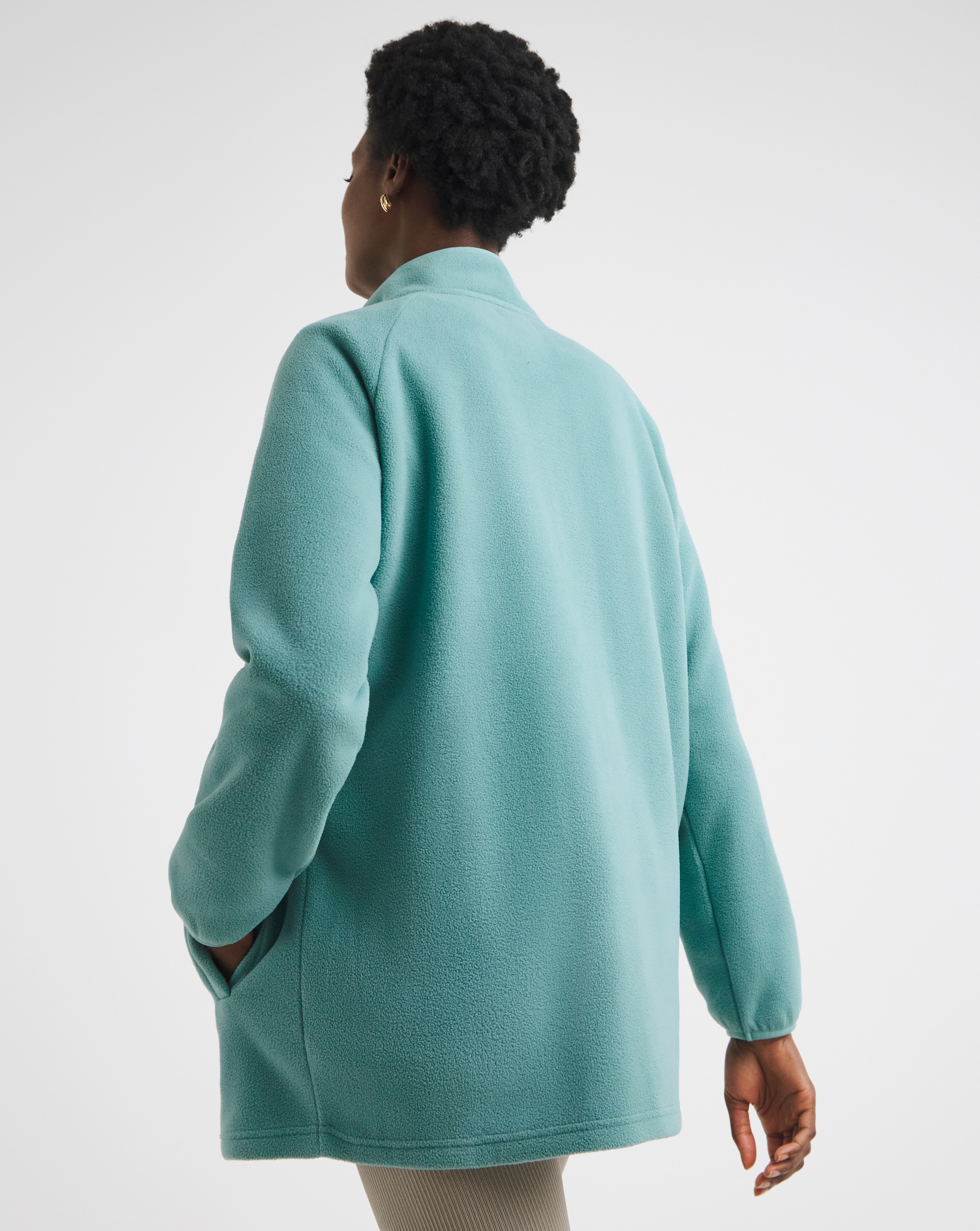 Zip Through Longline Fleece | JD Williams