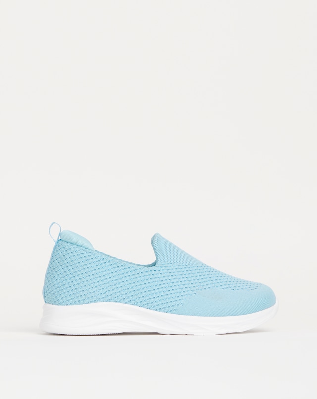 Cushion Walk Denim Arch Support Slip On Trainers - Wide Fit (E)