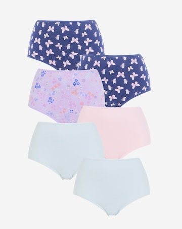 Pretty Secrets (6 Pack) Cotton Full Fit Brief Knickers