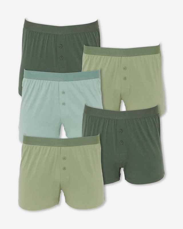 5 Pack Solid Colour Loose Boxers