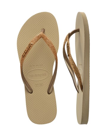 Havaianas Slim Glitter II Toe Post Flip Flop Sandals
