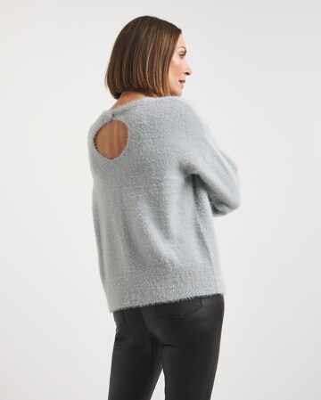 Fluffy Key Hole Crew Neck Jumper