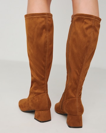 Demi Knee Kigh Heeled Boot - Wide Fit (E) & Standard/Curvy Calf