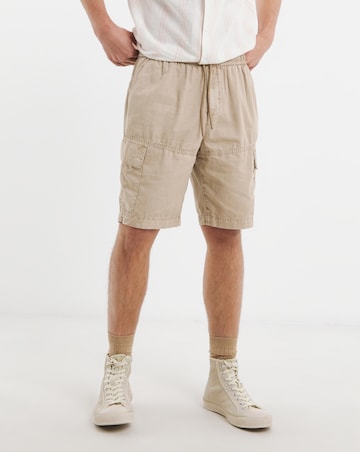Fully Elasticated Garment Dyed Cargo Short