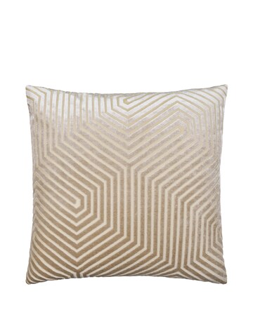 Paoletti Evoke Cut Velvet Large Cushion Cover - Mink