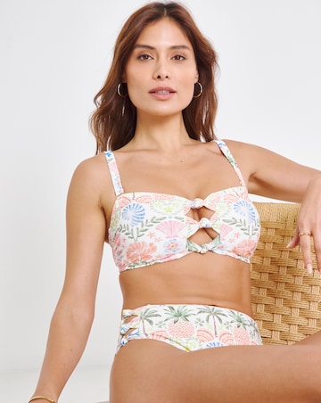 Shell Print Knot Detail Bikini Set