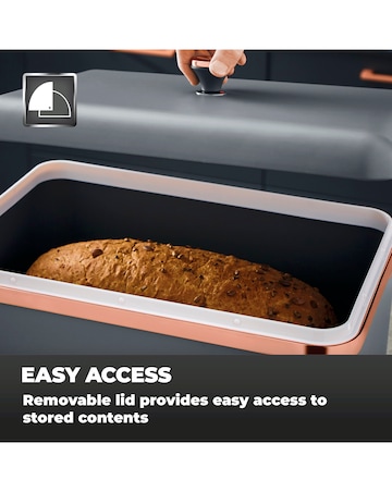 Tower Cavaletto Bread Bin Grey