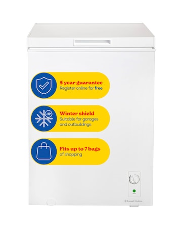 Russell Hobbs RH142CF0E1W 143L Chest Freezer - White - E Rated
