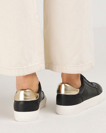 Millie Classic Lace Up Trainers - Wide Fit (E)