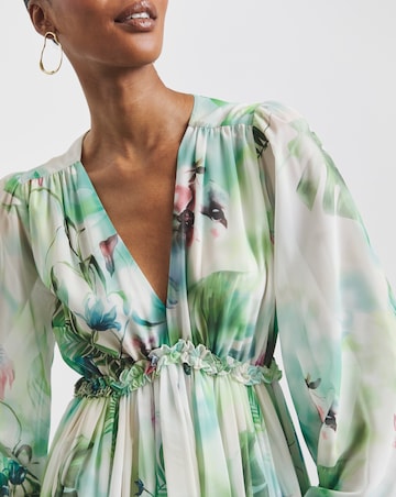 Joanna Hope Printed Maxi Volume Dress