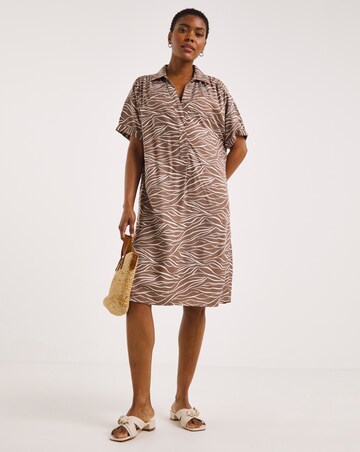 Viscose Twill Relaxed Shirt Dress