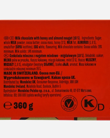 Toblerone Merry Christmas Milk Chocolate Bar 360g