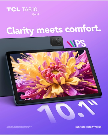 TCL 10L Gen 4 64GB Tablet with Case - Dark Grey